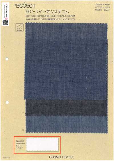 BC0501W Denim nhẹ 60/- P dưới