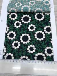 4027-848-1 Vải Cotton Lawn Cotton Mỏng, Thêu Hoa Pom-pom, Ren / Đăng Ten. Hokkoh Ảnh phụ