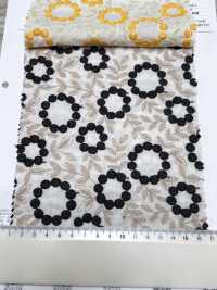 4027-848-1 Vải Cotton Lawn Cotton Mỏng, Thêu Hoa Pom-pom, Ren / Đăng Ten. Hokkoh Ảnh phụ