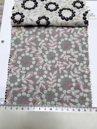 4027-848-1 Vải Cotton Lawn Cotton Mỏng, Thêu Hoa Pom-pom, Ren / Đăng Ten. Hokkoh Ảnh phụ