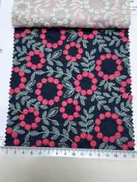 4027-848-1 Vải Cotton Lawn Cotton Mỏng, Thêu Hoa Pom-pom, Ren / Đăng Ten. Hokkoh Ảnh phụ