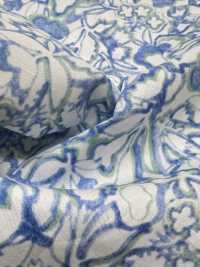 7027-601-1 60 Vải Cotton Lawn 6195 Hoa Vẽ Bằng Bút Mực Hokkoh Ảnh phụ