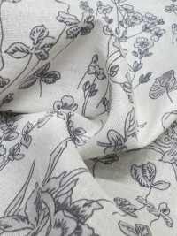 7027-615-1 60 Vải Cotton Lawn 9088 Bản Vẽ đường Nét Thực Vật Hokkoh Ảnh phụ