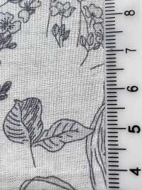 7027-615-1 60 Vải Cotton Lawn 9088 Bản Vẽ đường Nét Thực Vật Hokkoh Ảnh phụ