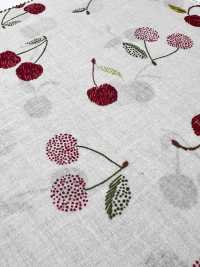7027-616-2 Vải Cotton Lawn 60 9088 Thêu Quả Anh đào Hokkoh Ảnh phụ
