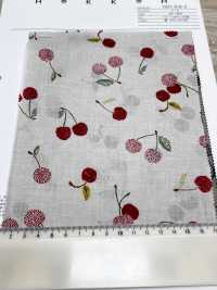 7027-616-2 Vải Cotton Lawn 60 9088 Thêu Quả Anh đào Hokkoh Ảnh phụ