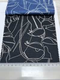 7027-618-7 60 Vải Cotton Lawn 9088 Bản Vẽ đường Nét Nhiệt đới Hokkoh Ảnh phụ