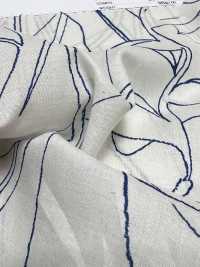 7027-618-7 60 Vải Cotton Lawn 9088 Bản Vẽ đường Nét Nhiệt đới Hokkoh Ảnh phụ