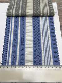7027-635-2 80 Vải Cotton Lawn Salt Shrink Kẻ Sọc Ren / Đăng Ten Hokkoh Ảnh phụ