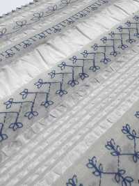7027-635-2 80 Vải Cotton Lawn Salt Shrink Kẻ Sọc Ren / Đăng Ten Hokkoh Ảnh phụ