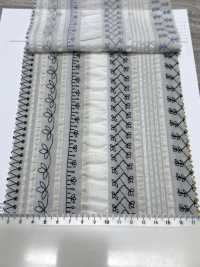 7027-635-2 80 Vải Cotton Lawn Salt Shrink Kẻ Sọc Ren / Đăng Ten Hokkoh Ảnh phụ