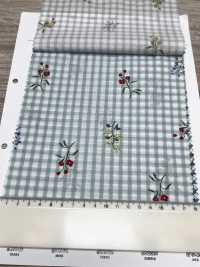 7027-640-3 80 Vải Cotton Lawn Gingham + Flowers Hokkoh Ảnh phụ