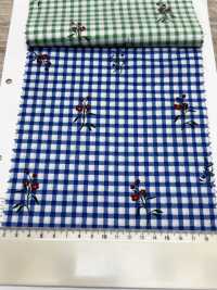 7027-640-3 80 Vải Cotton Lawn Gingham + Flowers Hokkoh Ảnh phụ