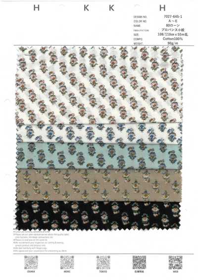7027-645-1 80 Vải Cotton Lawn Provence Họa Tiết Nhỏ