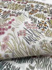 4027-660-1 60 Bông Hoa Nhỏ Vải Cotton Lawn Cong Theo đường Ngang Trên Bãi Cỏ. Hokkoh Ảnh phụ