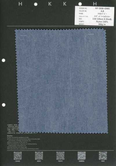 NY-DOB-IDWS Nylon Dobby áo Khoác Indigo × Xử Lý Washer