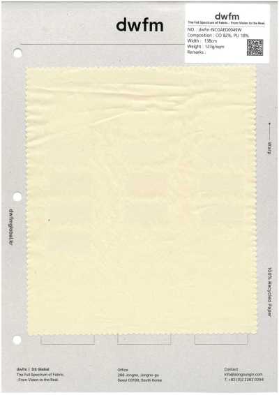 DWFM-NCGAED0049W Vải Broadcloth Cotton Phủ PU