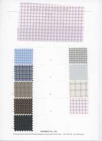 3SG047 Poplin Kẻ Sọc Ca Rô Cotton Hữu Cơ[Vải] CHAMBRAY Ảnh phụ