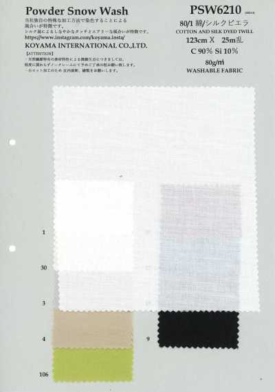 PSW6210 Vải Viyella Cotton/lụa 80/1