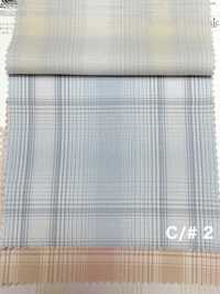 SBT-028 Vải Chéo Kẻ Caro Sợi Lyocell Tencel™ Hữu Cơ 40/1 Kuwamura Ảnh phụ
