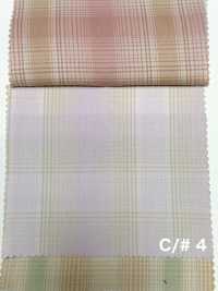 SBT-028 Vải Chéo Kẻ Caro Sợi Lyocell Tencel™ Hữu Cơ 40/1 Kuwamura Ảnh phụ