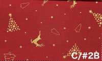 AP65802 Merry Christmas GOLD Vải Mộc In (Cuộn Tròn) COSMO TEXTILE Ảnh phụ