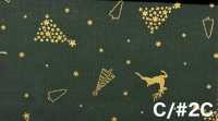 AP65802 Merry Christmas GOLD Vải Mộc In (Cuộn Tròn) COSMO TEXTILE Ảnh phụ