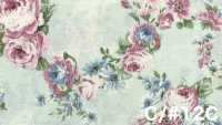 RU2530 Vải Mộc In RURU BOUQUET Rose Wreath (Cuộn Tròn) COSMO TEXTILE Hình ảnh bổ sung