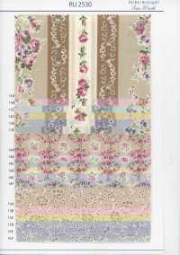 RU2530 Vải Mộc In RURU BOUQUET Rose Wreath (Cuộn Tròn) COSMO TEXTILE Hình ảnh bổ sung