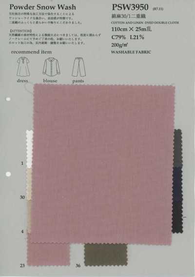 PSW3950 Cotton Và Sợi Gai 30/1 Dệt đôi