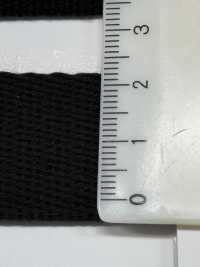 RA-2004 Băng Acrylic Dòng đen Vải Twill Dệt Túi[Ruy Băng・băng・dây] RIVER Ảnh phụ