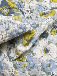 5026-1335-1 Vải Cotton Lawn 80 Miracle Wave Hoa Cỡ Vừa Hokkoh Ảnh phụ