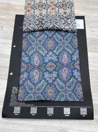 5026-1375-6 Vải Cotton Lawn 80 Miracle Wave Họa Tiết Paisley Hokkoh Ảnh phụ
