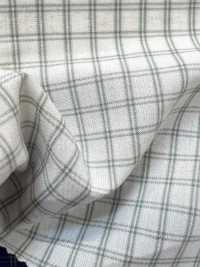 SB6051 Vải Broadcloth Kẻ Caro Nhỏ Hữu Cơ Xử Lý Wash SHIBAYA Ảnh phụ