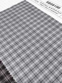 SB59100 Cotton Hữu Cơ 60/- Vải Cotton Typewritter Kẻ Caro SHIBAYA Ảnh phụ