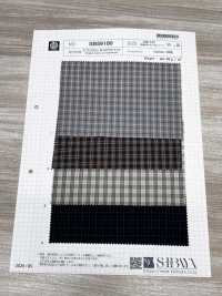 SB59100 Cotton Hữu Cơ 60/- Vải Cotton Typewritter Kẻ Caro SHIBAYA Ảnh phụ