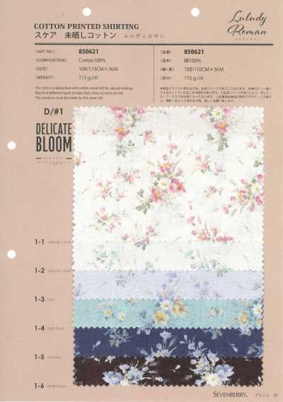 850621 Vải sca cotton mộc Rurudi Roman Delicate Bloom