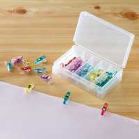 22744 Kẹp Dây đai Quần Chữ Y Tạm Thời ◆ Mini <50 Cái (đỏ, Tím, Xanh Dương, Vàng, Xanh Lá, Mỗi Cái 10 Cái)>[Dụng Cụ May Mặc] Clover Ảnh phụ