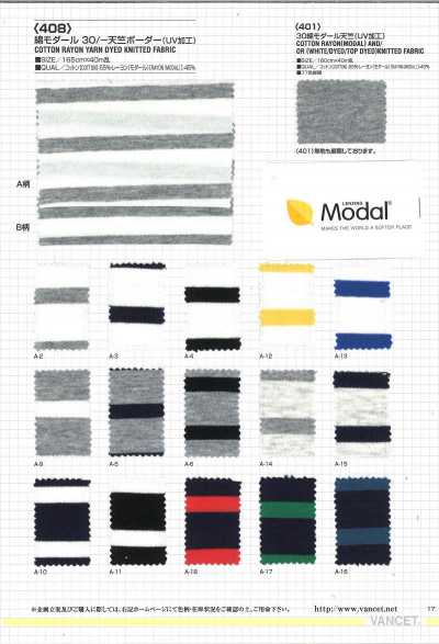 408 Cotton Modal 30/- Vải Cotton Tenjiku Sọc Ngang (Xử Lý UV)