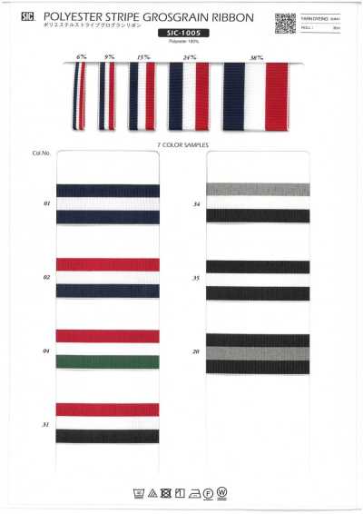SIC-1005 Ruy Băng Gân Sần Kẻ Sọc Polyester