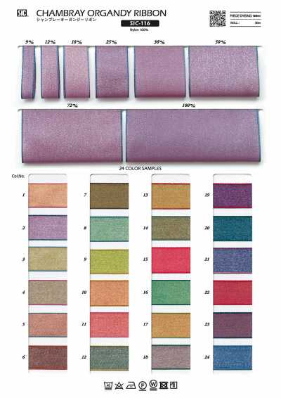 SIC-116 Ruy Băng Chambray Organdy