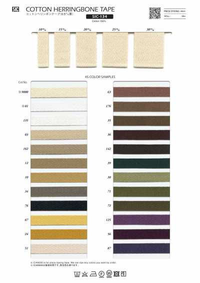 SIC-134 Băng Dệt Xương Cá Cotton (Dày 0,5 Mm)