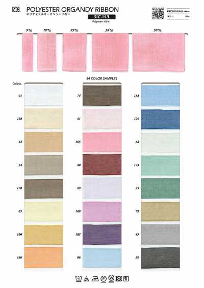 SIC-143 Ruy Băng Organdy Polyester