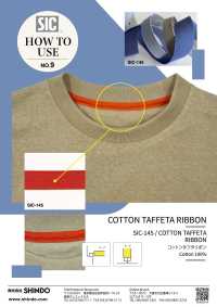 SIC-145 Ruy Băng Lụa Taffeta Cotton[Ruy Băng, Băng, Dây] SHINDO(SIC) Ảnh phụ