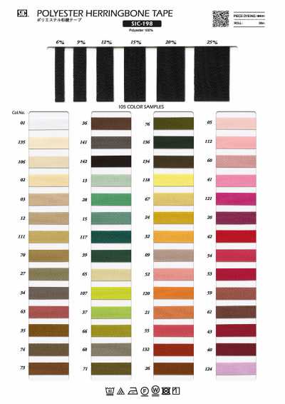 SIC-198 Băng Dệt Xương Cá Polyester
