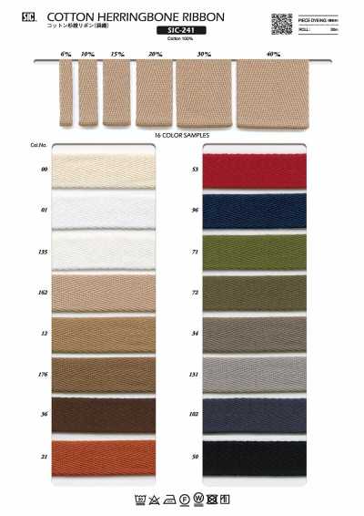 SIC-241 Ruy Băng Cotton Dệt Xương Cá (Dệt Túi)