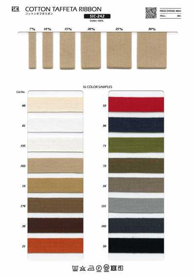 SIC-242 Ruy Băng Cotton Lụa Taffeta