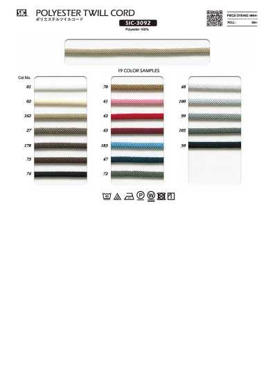 SIC-3092 Dây Twill Polyester