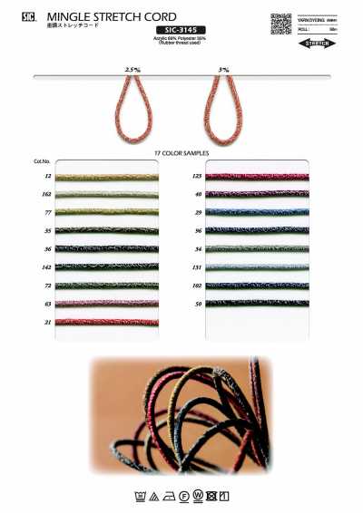 SIC-3145 Dây Co Giãn Hiệu ứng Melange