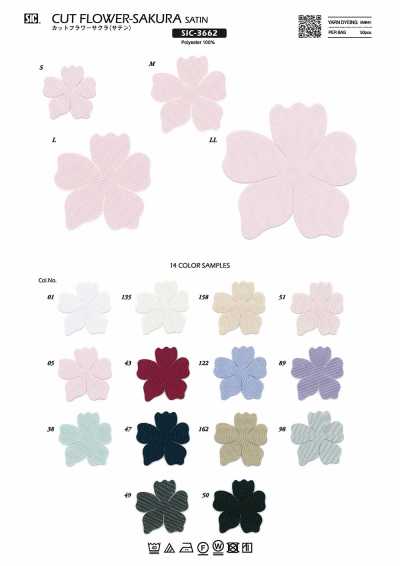 SIC-3662 Hoa Cắt Hoa Anh đào (Satin)